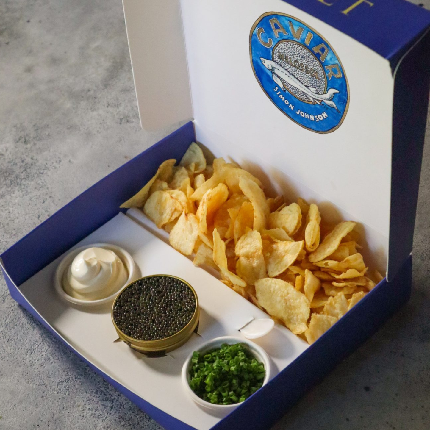 Black Pearl Caviar and Crisps Box